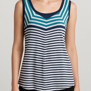 Max Studio Striped Sleeveless Top
